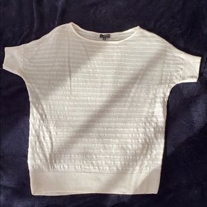 Shear white sweater blouse